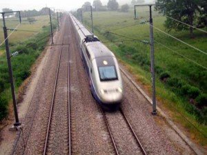TGV speeding through Burgundy TGV speeding through Burgundy