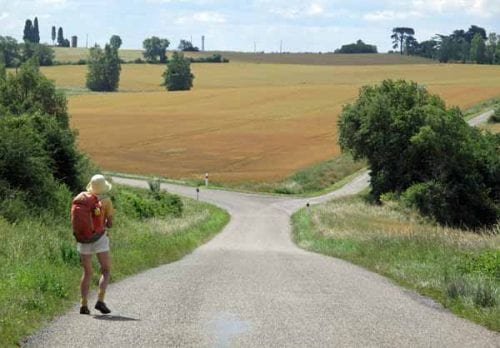 Finally a sunny day and only ten more kilometres to Auch, the end of our walk Walking in France 2010 Diary