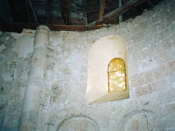 Walking in France: Golden light inside the chapel of Sainte Germaine