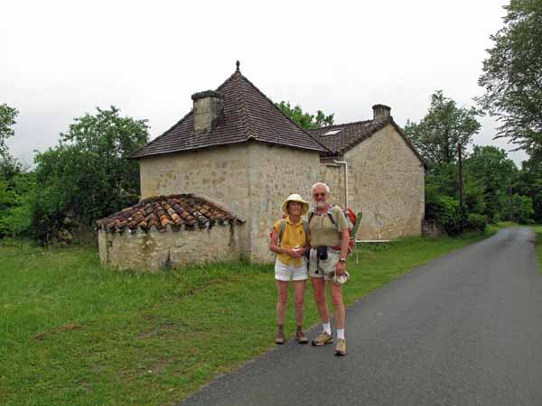 Walking in France: With a party of two, it is rare to get a photo of us both