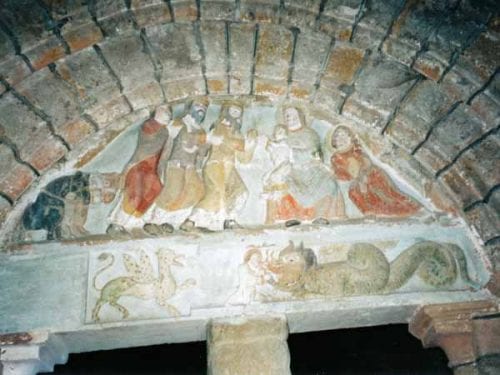 Walking in France: The painted tympanum at Saillac