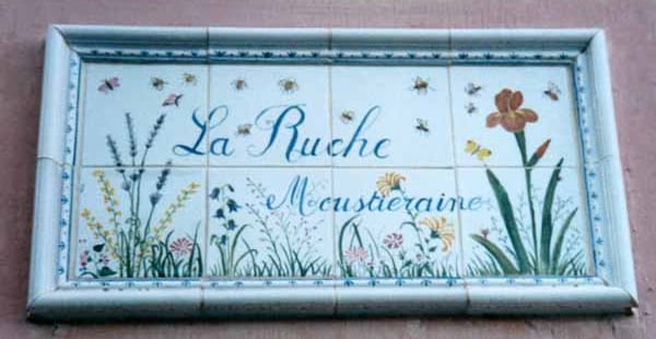 Walking in France: Faience ware street sign