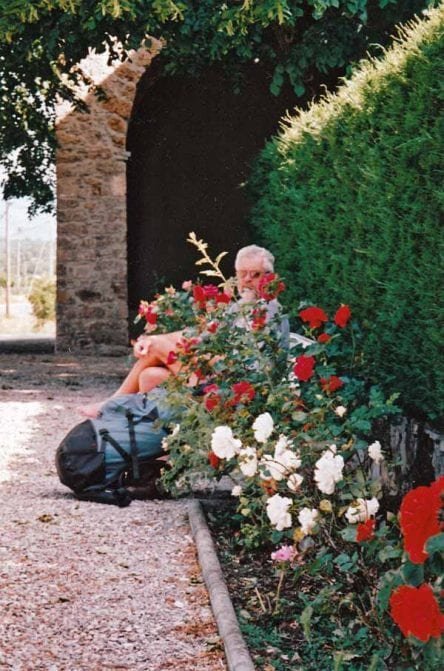 Walking in France: A drink of water amongst the roses in Montardier