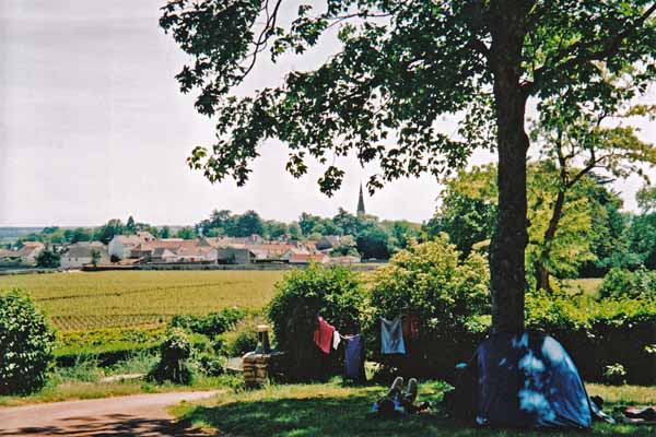 Walking in France: An afternoon nap in the Meursault camping ground