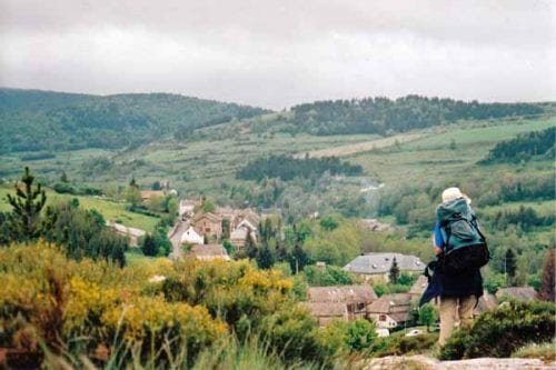 Walking in France: Approaching le Bleymard on the RL Stevensen Trail