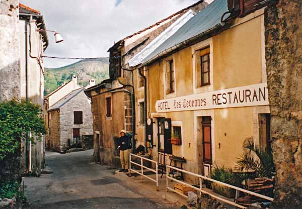 Walking in France: The Hotel des Cévennes where RLS stayed and we dined