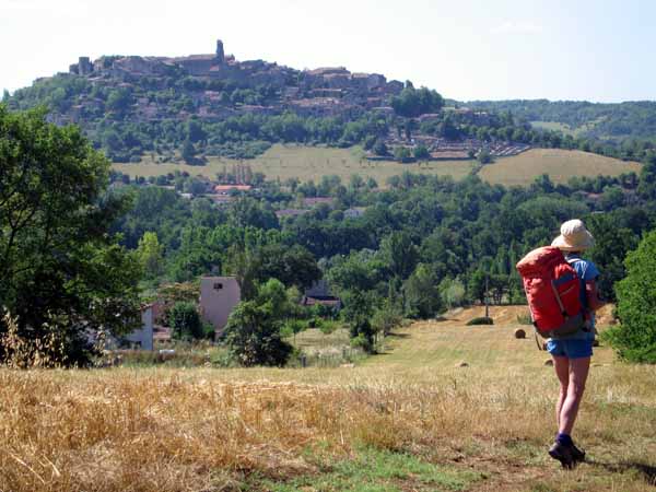 Walking in France: Our first view of Cordes-sur-Ciel