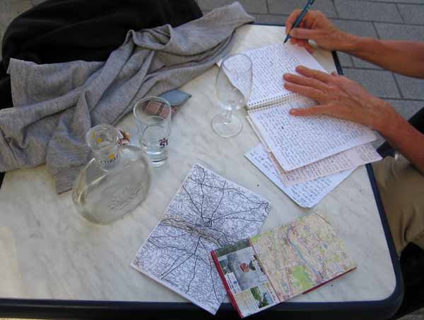 Walking in France: Apéritifs and diary writing at Bar Balzac