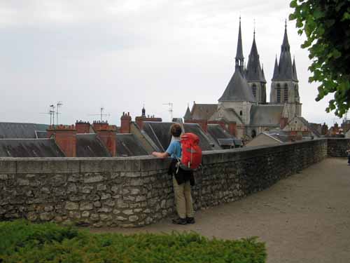 Walking in France: Looking out over the rooftops of Blois