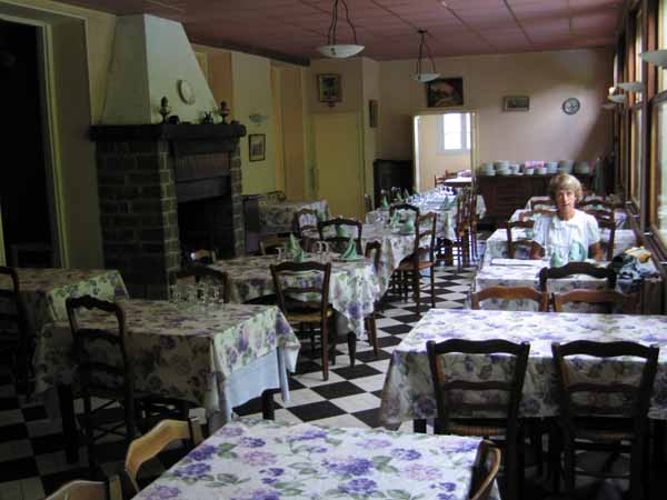 Walking in France: First in the dining room for dinner