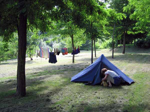 Walking in France: The delightful camping ground at Trébas