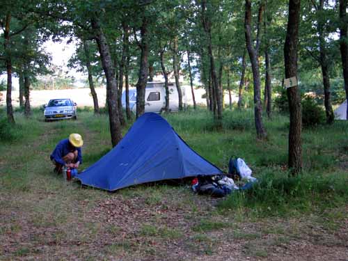 Walking in France: Early start at the camping ground, Céreste