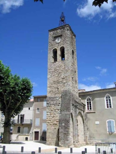 Walking in France: The old tower in the Place de l’Horloge, Saint-Jean-du-Gard
