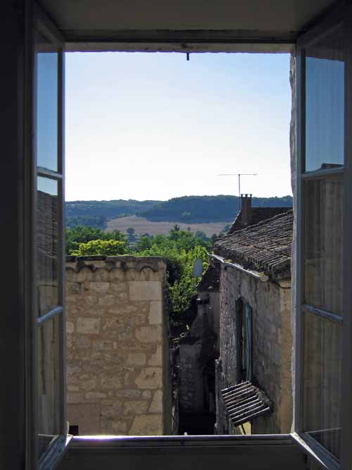 Walking in France: The view from our bedroom window