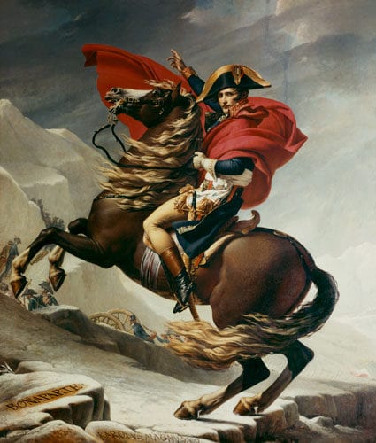 Walking in France: Napoléon Crossing the Alps by Jacques Louis David