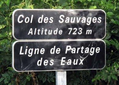 Walking in France: Les Sauvages is on the watershed between the Loire and Rhône