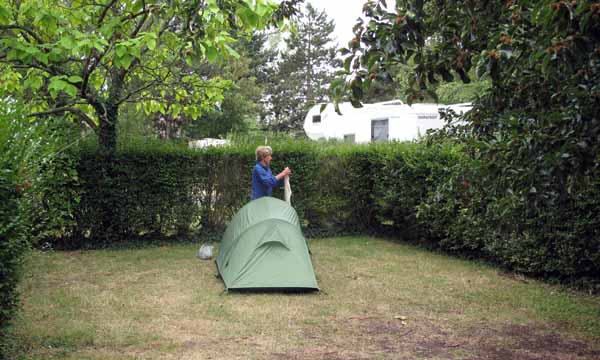 Walking in France: Our last campsite of the walk, St-Avertin