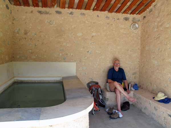 Walking in France: Relaxing in the lavoir, le Poët-Sigallat
