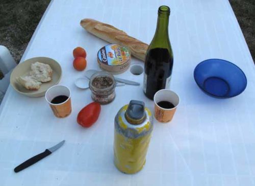 Walking in France: The makings of our humble picnic dinner