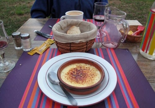 Walking in France: And Keith's first crème brûlée on this year's walk