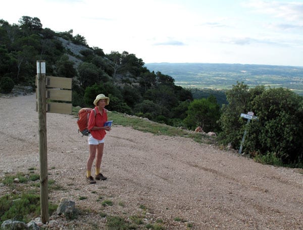 Walking in France: Finally, the top and a view to the south