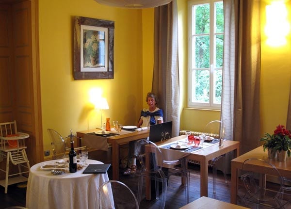 Walking in France: The dinning room of Les Estonneries