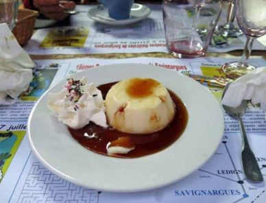 Walking in France: And a crème caramel to finish