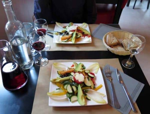 Walking in France: Our shared first course of crudities