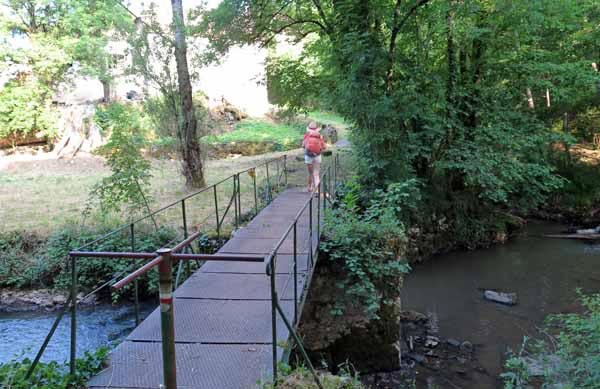 Walking in France: Bridge with turnstile