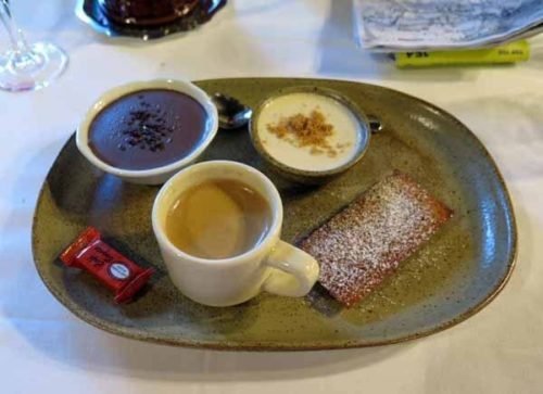 Walking in France: Café gourmand for desert