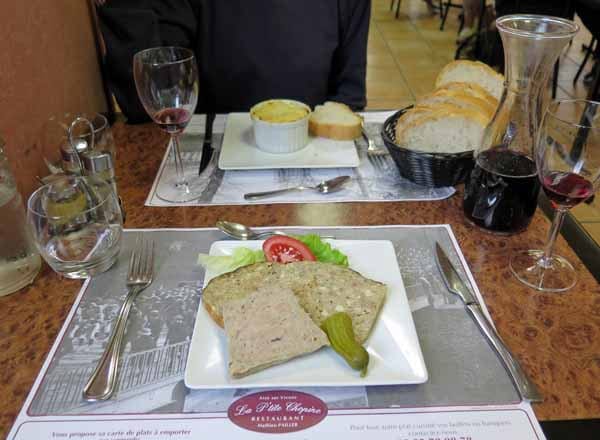 Walking in France: Entrees at la P'tite Chopine
