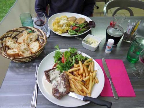 Walking in France: Followed by steaks