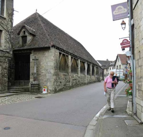 Walking in France: The slate-roofed market hall