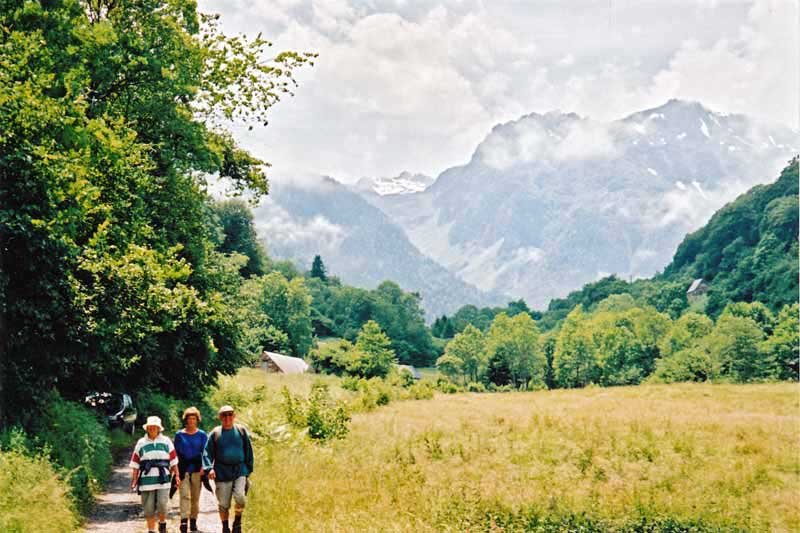 Walking in France: Clearing clouds as we return to the car