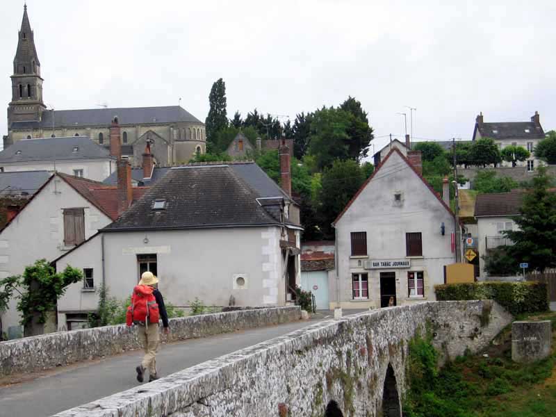 Walking in France: Returning to the village for breakfast in the hotel