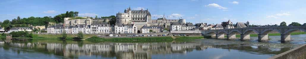 Walking in France: Chateau d'Amboise from near the camping ground