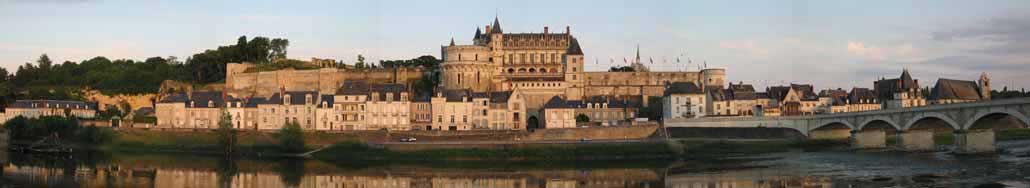 Walking in France: Chateau d'Amboise on the way back to the camping after dinner