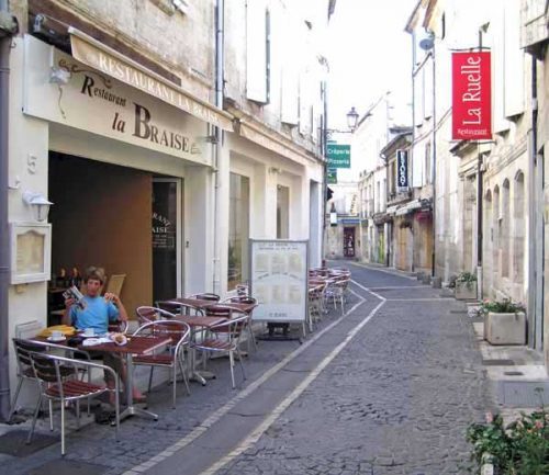 Walking in France: A morning coffee