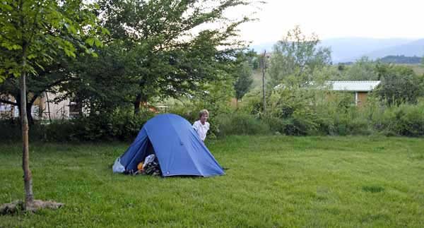 Walking in France: Camping at Rosans