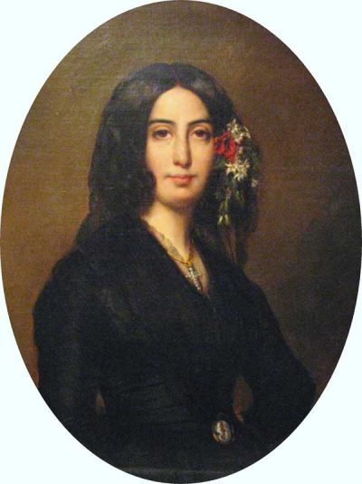 Portrait of George Sand by Auguste Charpentier (1838)