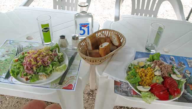 Walking in France: Lunch at the camping ground, Vigeois