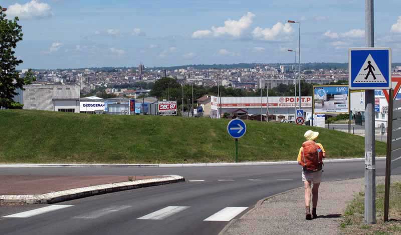 Walking in France: The daunting prospect (for a walker) of entering Limoges