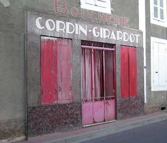 Walking in France: An ancient butcher's shop, Châtel-Censoir