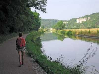Walking in France: Our campsite at Coulanges-sur-Yonne