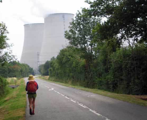 Walking in France: Approaching the looming nuclear power plant