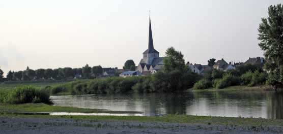 Walking in France: Looking across the Loire to Sully