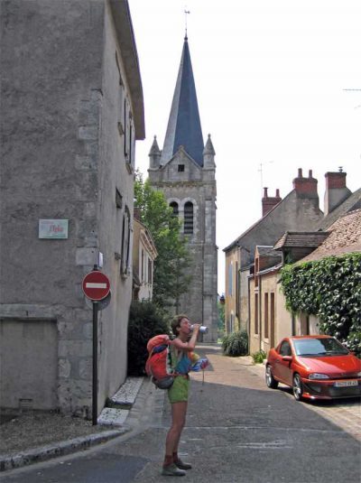 Walking in France: A drink of our own water was all we could get at La-Chapelle