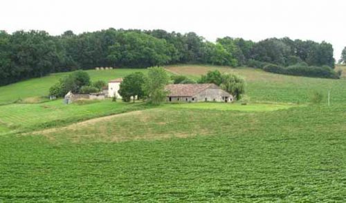 Walking in France: Farmhouse near Lougratte