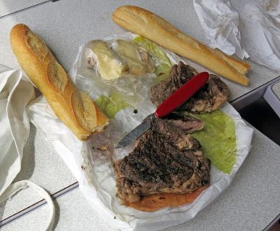 Walking in France: Lunch on the train