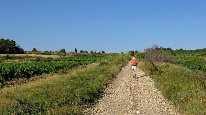 Walking in France: A typical Roman road